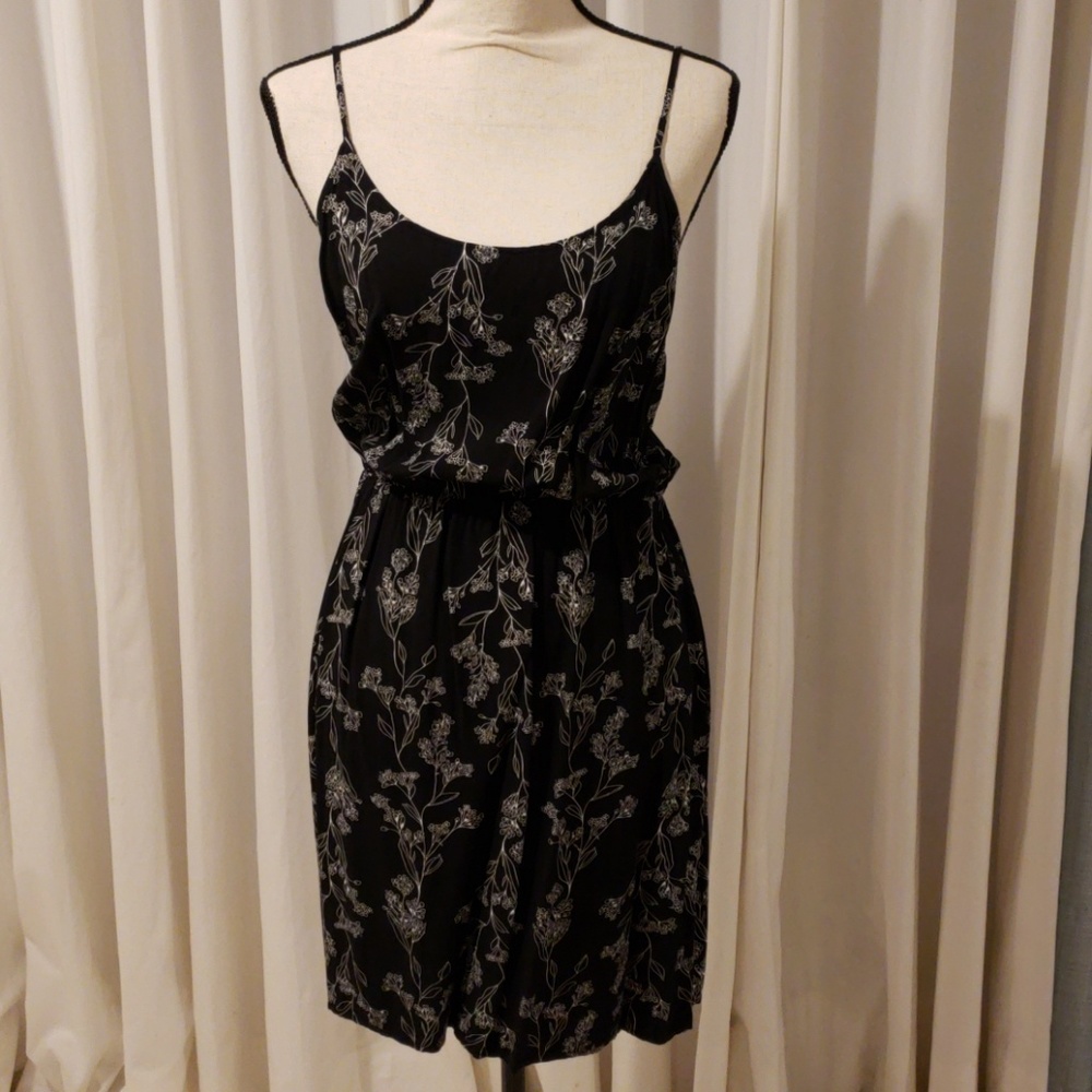 Black Floral Mini Dress
